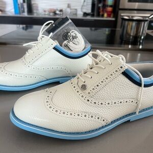 G/FORE White and Blue Athletic Shoes